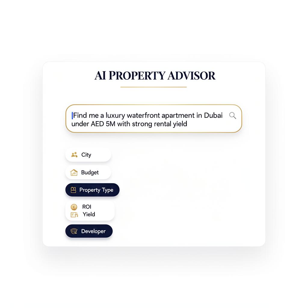 AI Property Advisor input screen